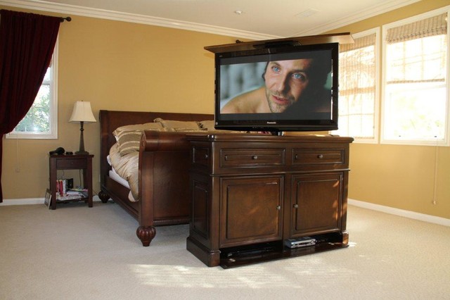 End of Bed TV lift cabinet & Foot of the bed TV lift cabinets by