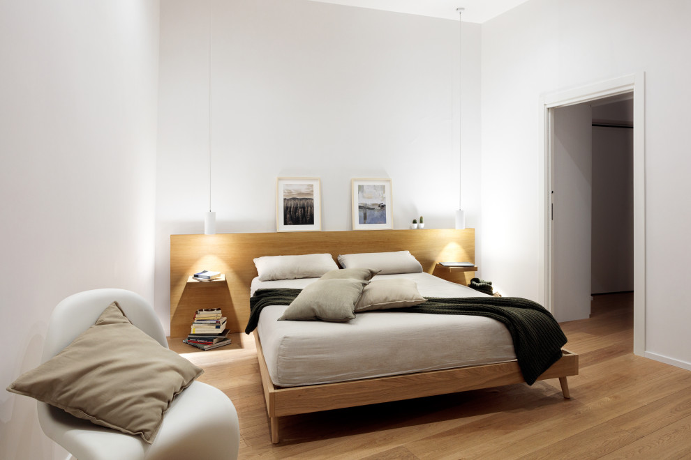 Design ideas for a scandinavian bedroom in Rome.