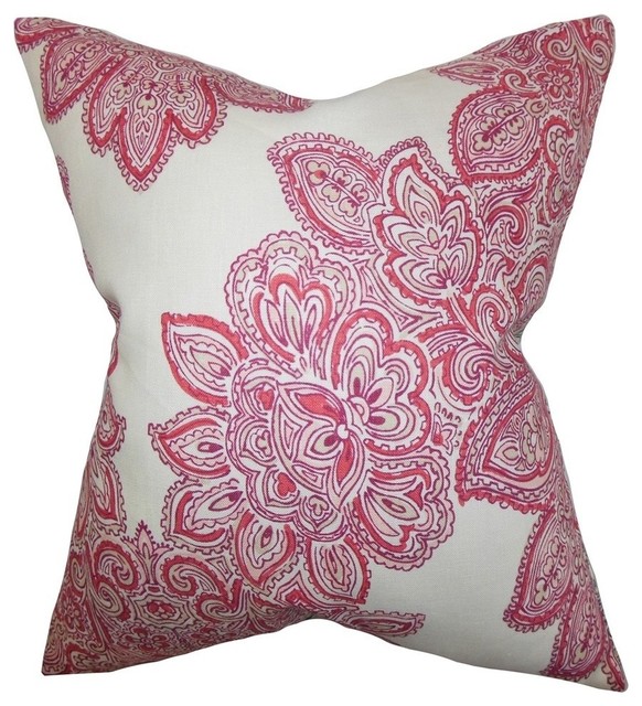 Shop Houzz The Pillow Collection Inc. Haldis Floral Pillow Rose - Decorative Pillows