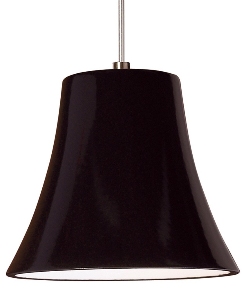 Bella Modern Down Light Mini Pendant Black Gloss- Without Canopy