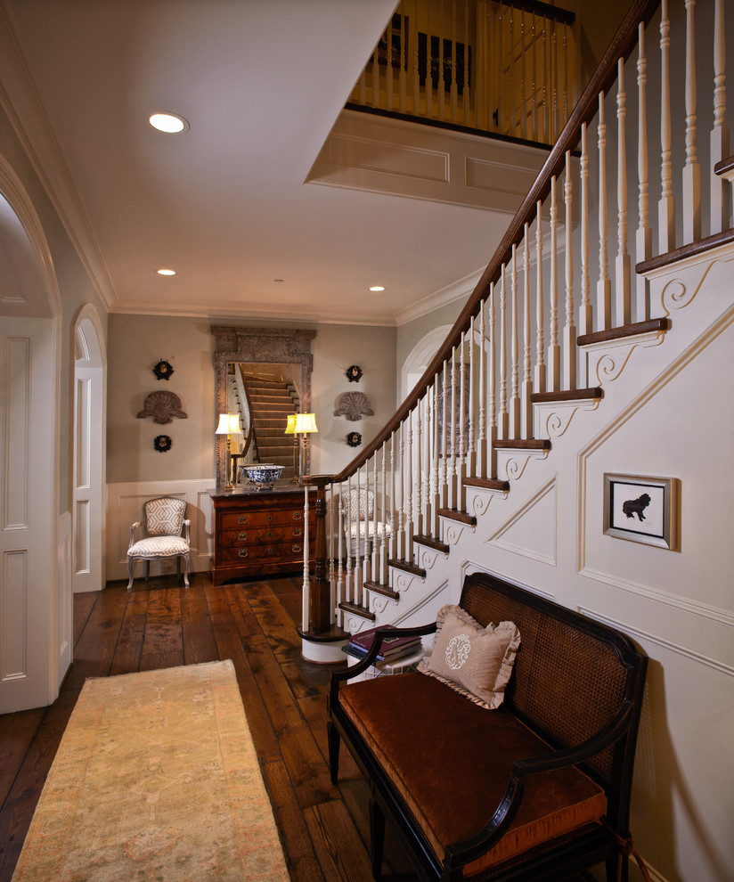 Design ideas for a traditional wood staircase in Houston.