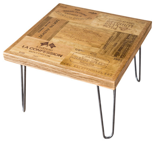 wine crate side table