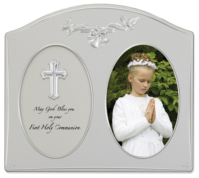 Silver Metal 4x6 Holy Communion Picture Frame Traditional Silver Metal 4x6 Holy Communion Picture Frame