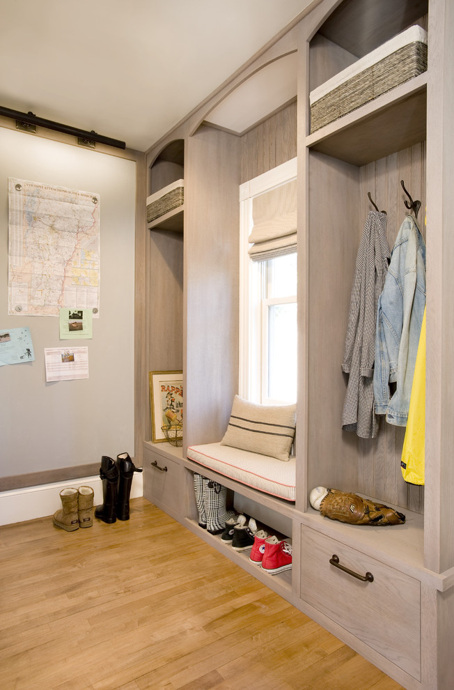 Inspiration for a traditional mudroom in Boston.