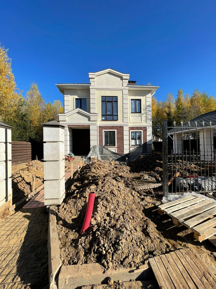 Ход стройки. Усадьба Шарапово. Дом.