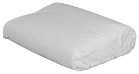 Contour Pillow With Fiberfill Cover - White