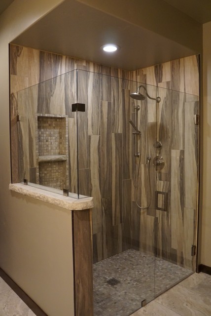 Wood Grain Shower Tile Craftsman Other By Jake Built Llc Houzz