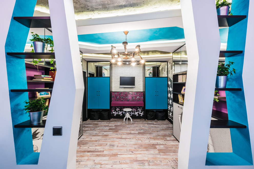 В проекте использован пробковый пол с фотопечатью из коллекции Loft http://www.c