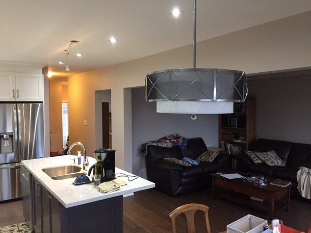 Main floor - load bearing wall removal - open concept - double sized kitchen