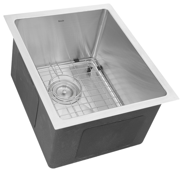 Nantucket Sinks SR1815 Rectangle Small Radius Stainless Steel Bar Sink