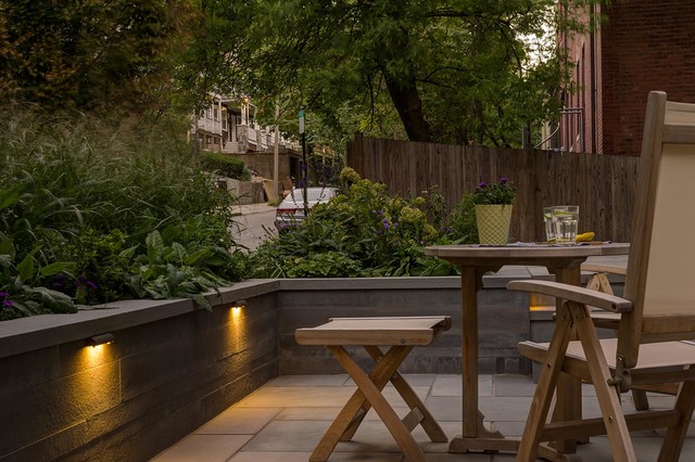 Brookline Modern Front Yard traditional-garden