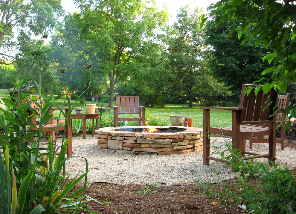 Fire Pit Diy Contemporary Landscape Milwaukee By Erin Lang