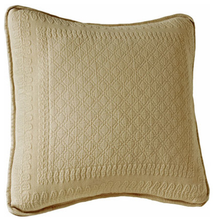 King Charles Matelasse Birch 18-Inch Square Decorative Pillow-Only