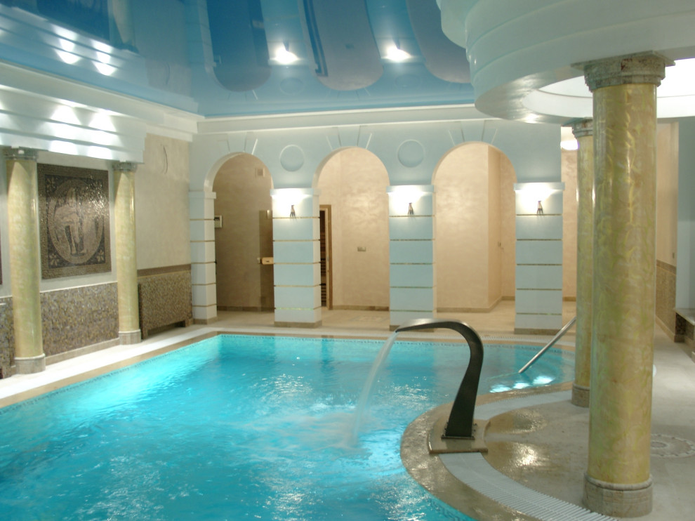 Строительство бассейна с LED подсветкой RGB