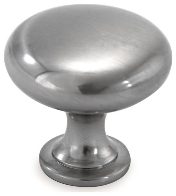 & Drawer Knob 1 in. Round Satin Nickel Knob 10Pack