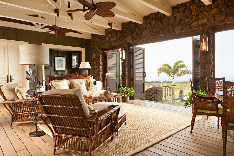 Living Room In Caribbean Plantation Style
