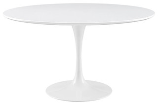 Lippa 54" Round Dining Table, White