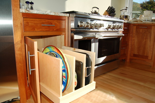 pullout tray storage - traditional - kitchen - burlington -