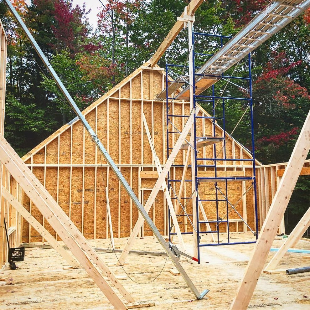 Private Home Construction in the deep woods of Freeport Maine