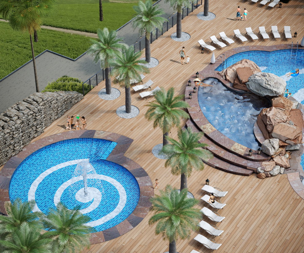 Комплекс открытых бассейнов в Темрюкском районе