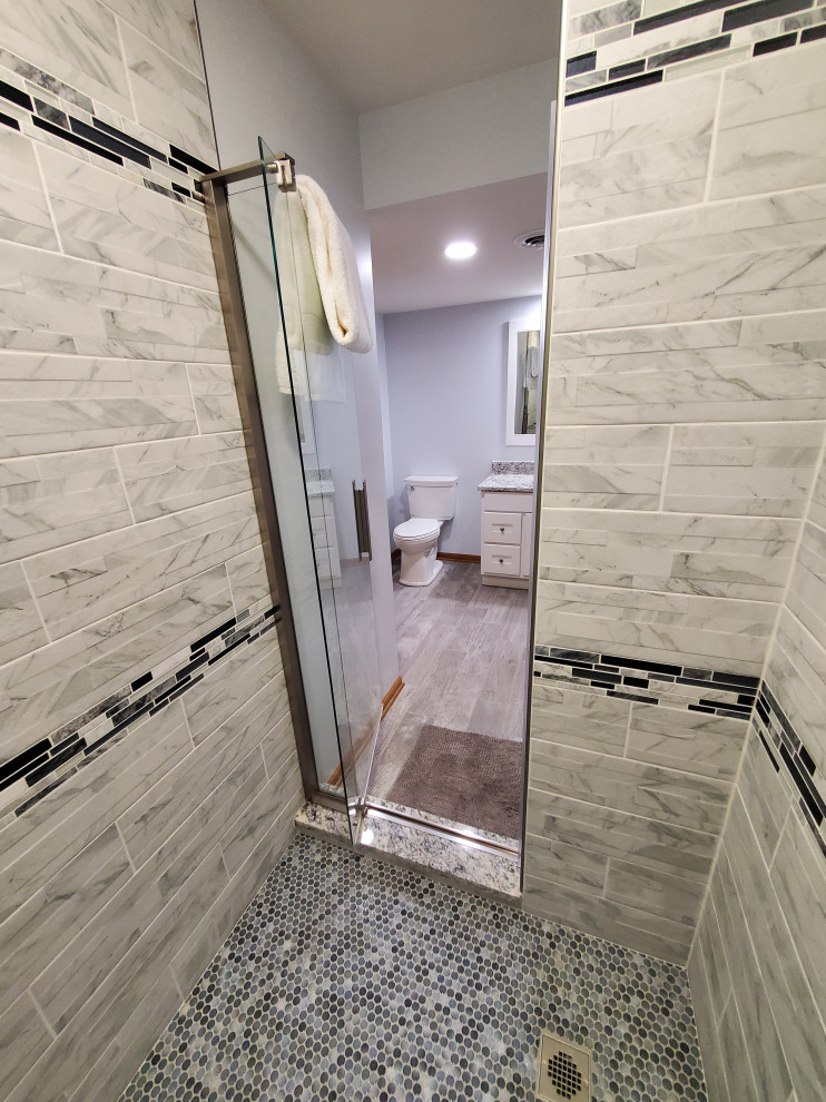Custom shower with Kohler glass door