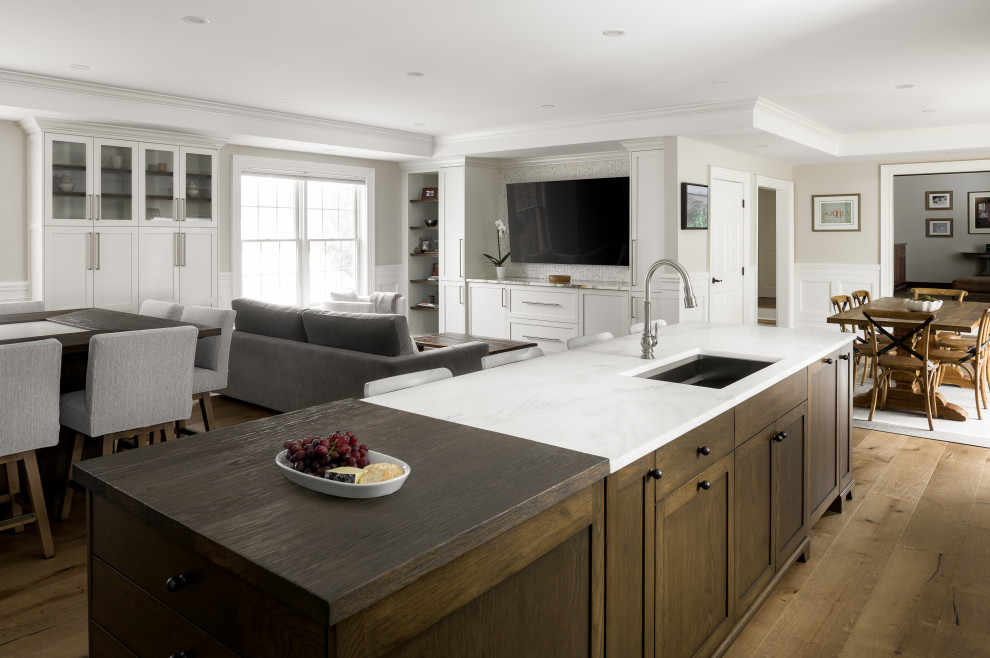 Transitional home design photo in Boston
