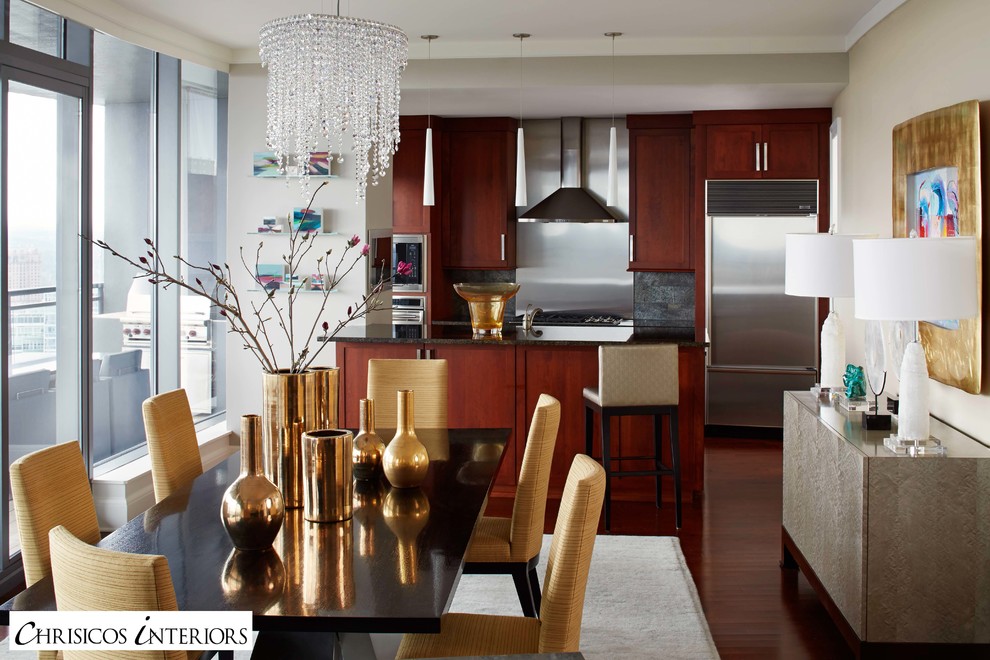 Inspiration for a transitional kitchen remodel in Boston