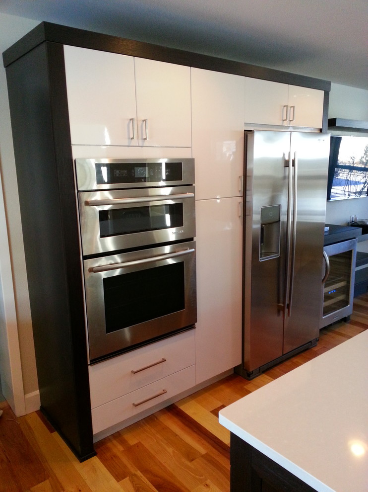 This is an example of a retro kitchen in Denver.