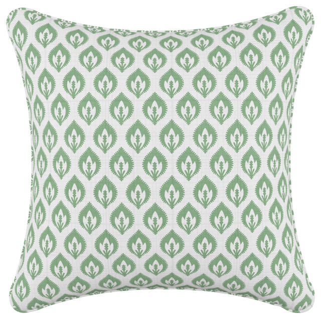20" Decorative Pillow With Welt, Elliot Floral Sage
