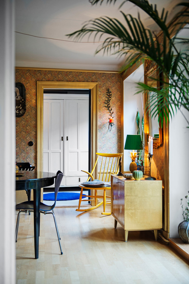 Inspiration for an eclectic family room in Stockholm.