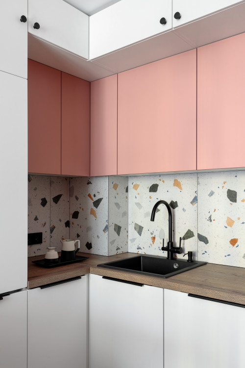 Colorful Creativity: Kitchen Sink Backsplash Concepts with Terrazzo Tiles