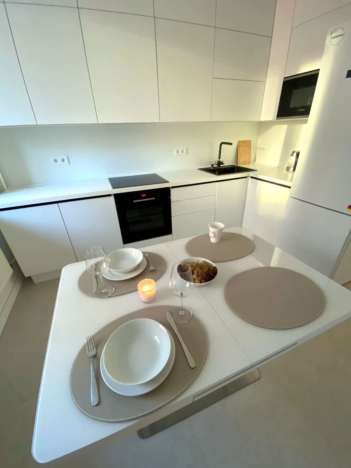 Угловая кухня "PROFILO bianco"