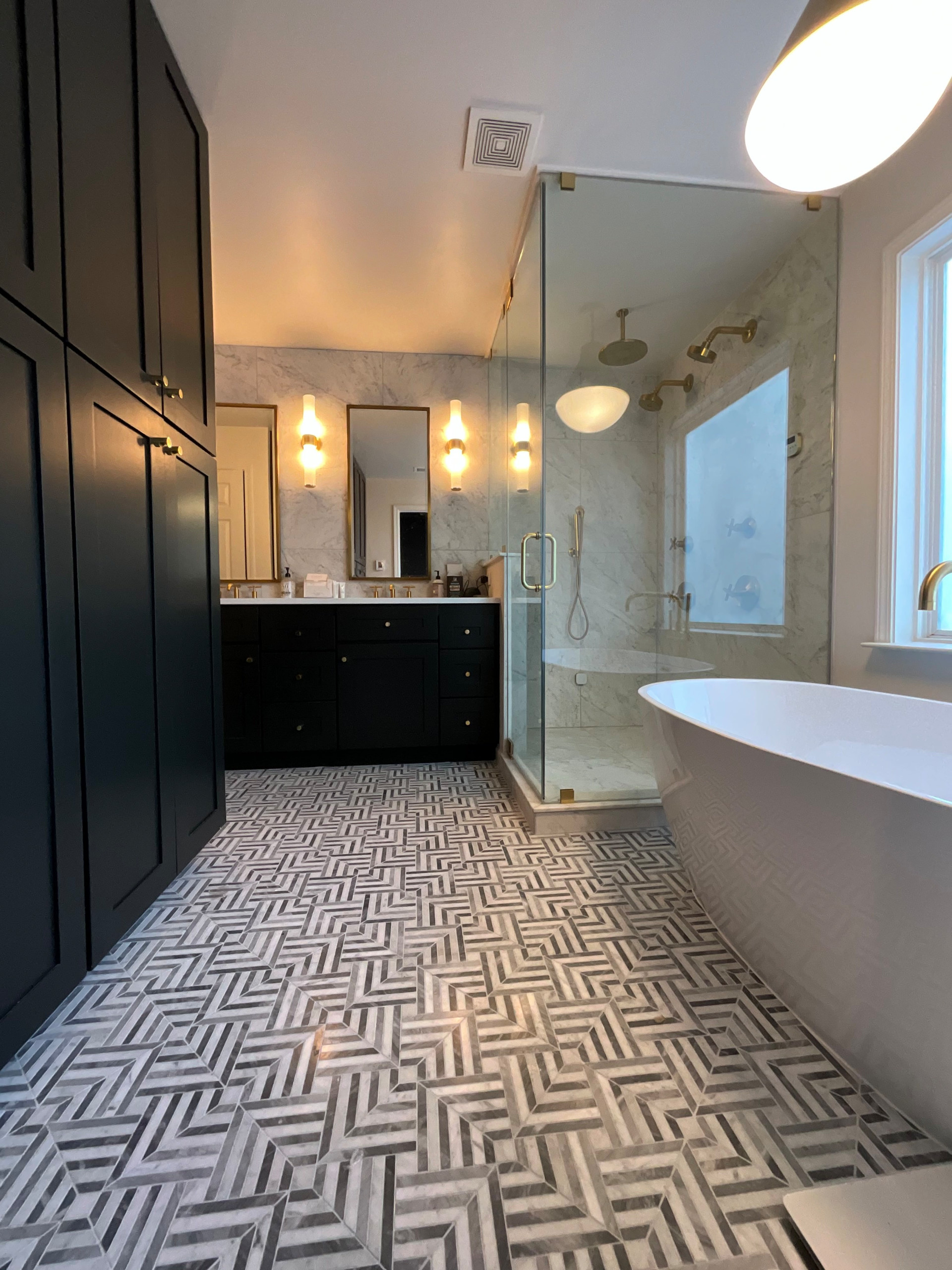 Master Bathroom and Fireplace