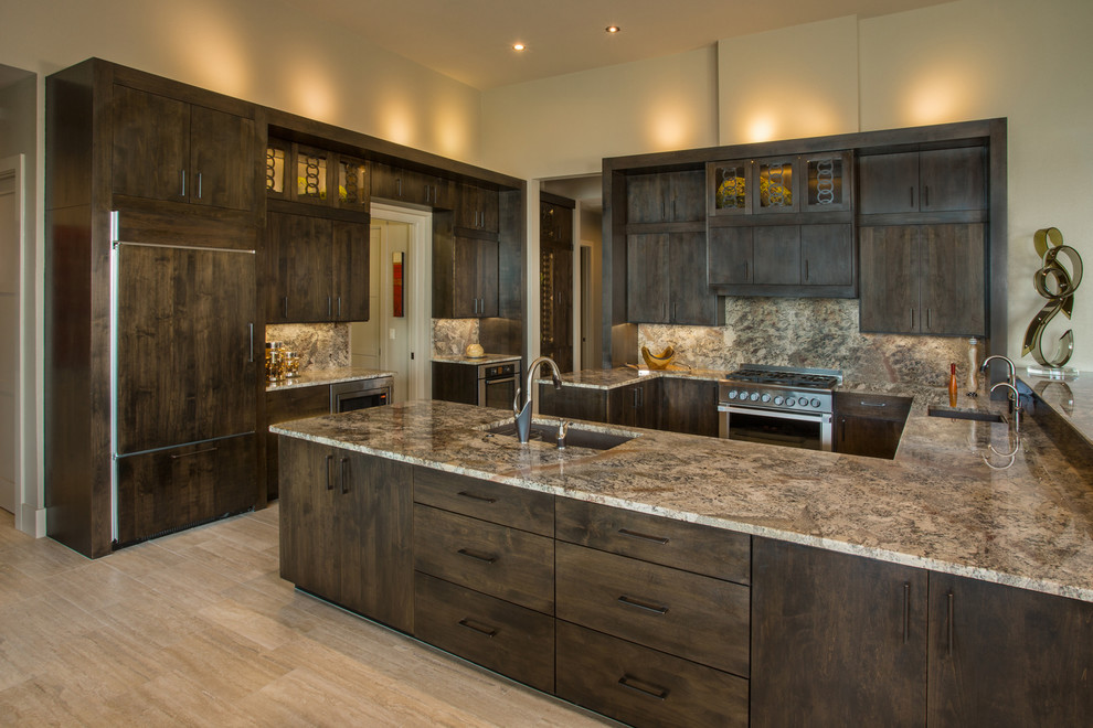 Kitchen - rustic kitchen idea in Austin