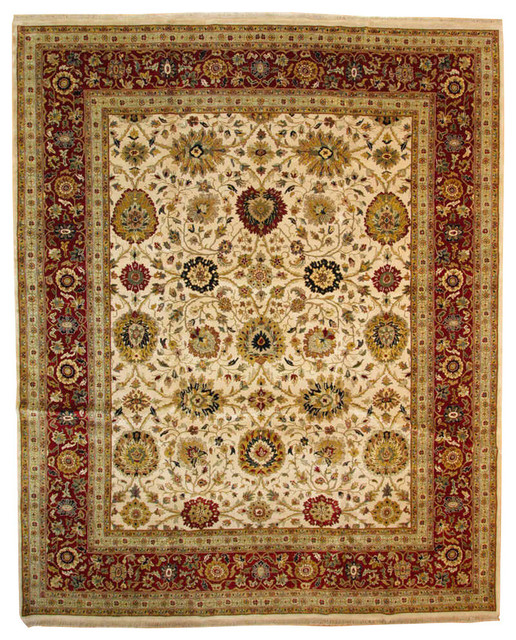 12'2x15', Handmade Luxury Agra/Mahal Rug, 12'2x15' - Traditional - Area ...