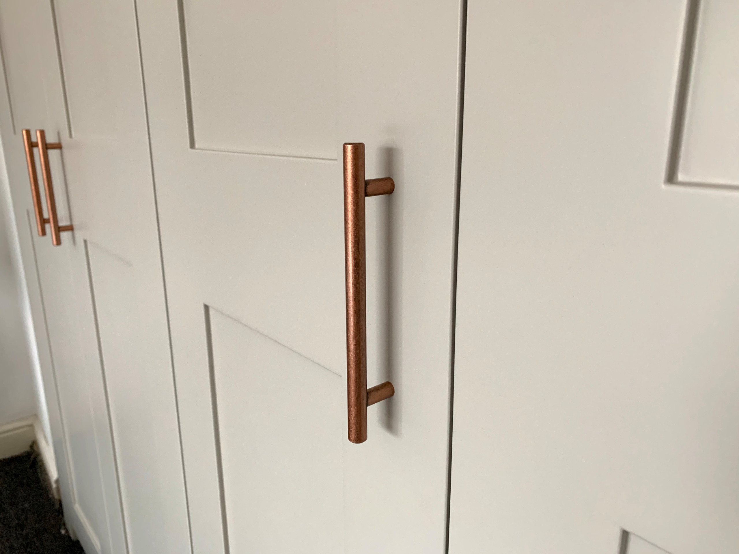 Wardrobes With Shaker Doors Painted in Farrow & Ball 'Purbeck Stone'
