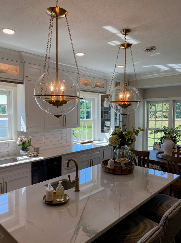 Elegant kitchen in white - Transitional - Kitchen - Other - by Haute ...