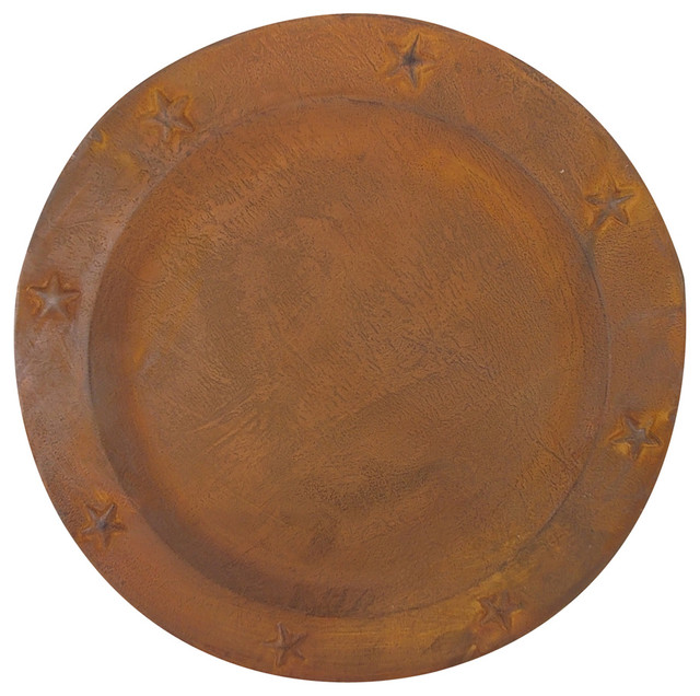 Rustic Round Plate 12" Farmhouse Decorative Plates by Birch Maison