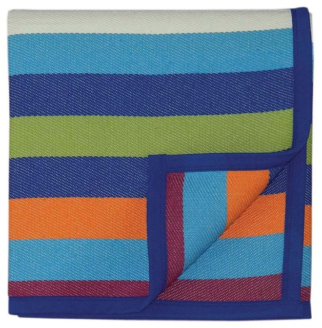 Ark Group/Bocasa Sunrise Multi-Blue Throw Blanket