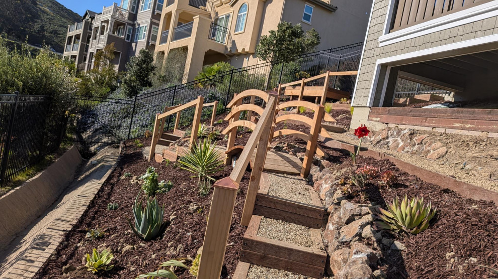 Japanese-Style Garden on a Steep Slope, San Francisco Bay Area