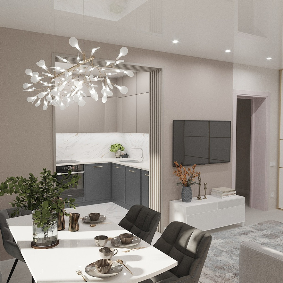 Дизайн кухни-гостиной