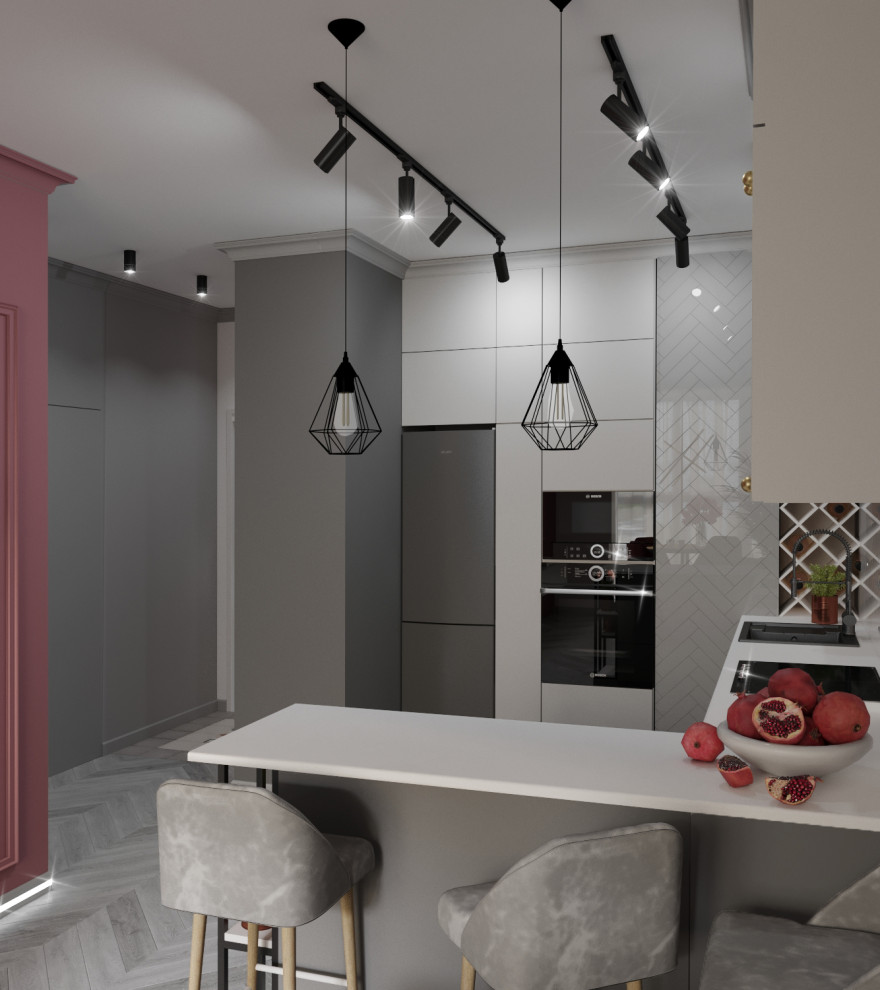 "Малиновое вино" Дизайн-проект квартиры 50 метров