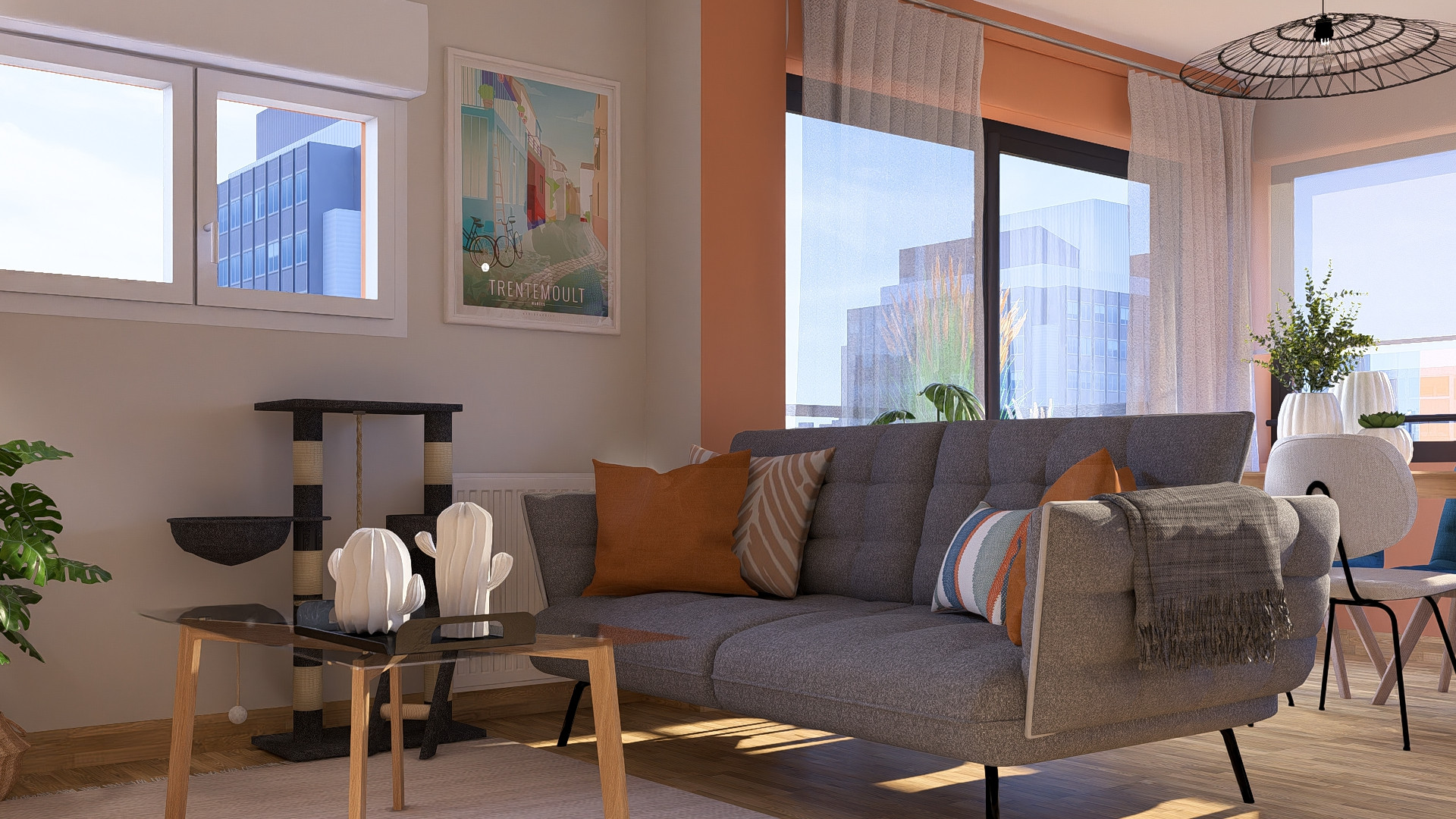Décoration pièce de vie - Appartement à Nantes