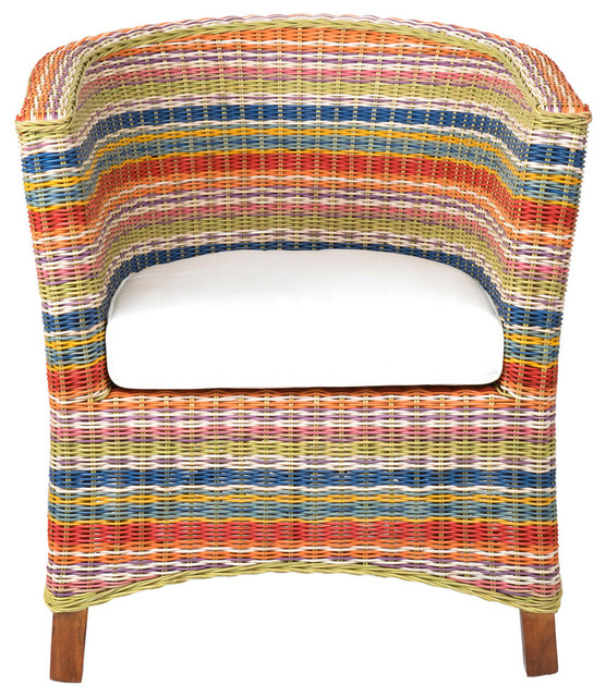 East At Main S Highland Multi Colored Rattan Occasional Chair East At Main S Highland Multi Colored Rattan Occasional Chair