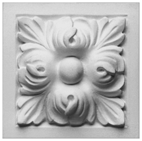 High Density Polyurethane Corner Block Primed White D200 3-3//4 W x 3-3//4 H Orac Decor
