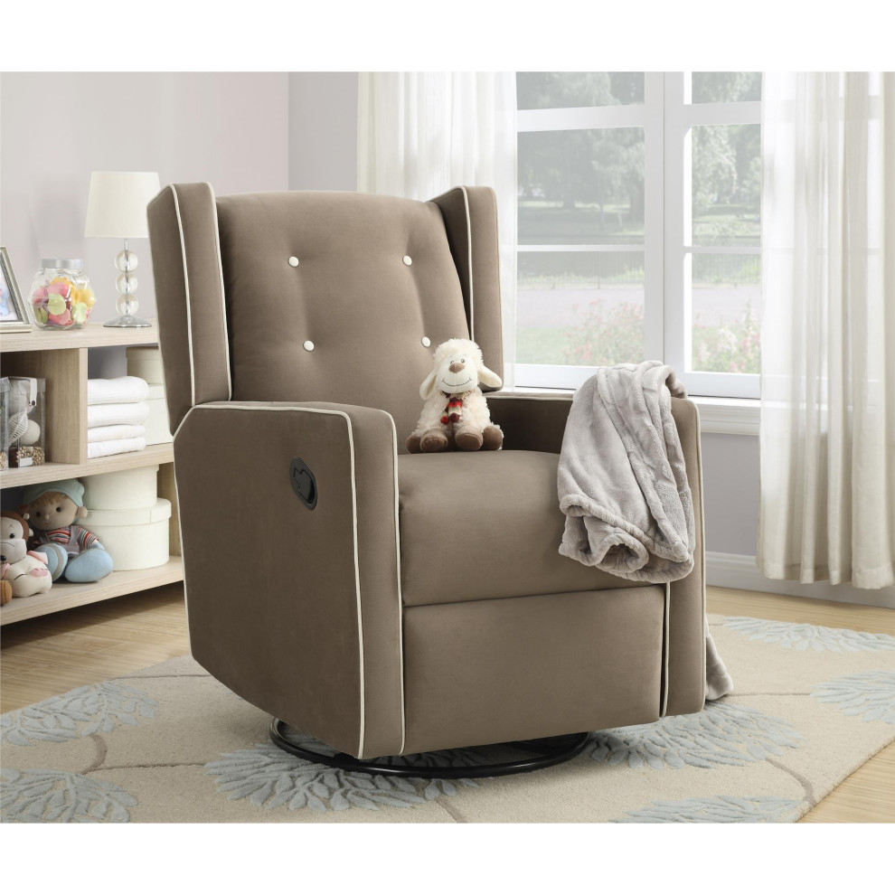 Baby Relax Mariella Swivel Glider Recliner Chair Transitional