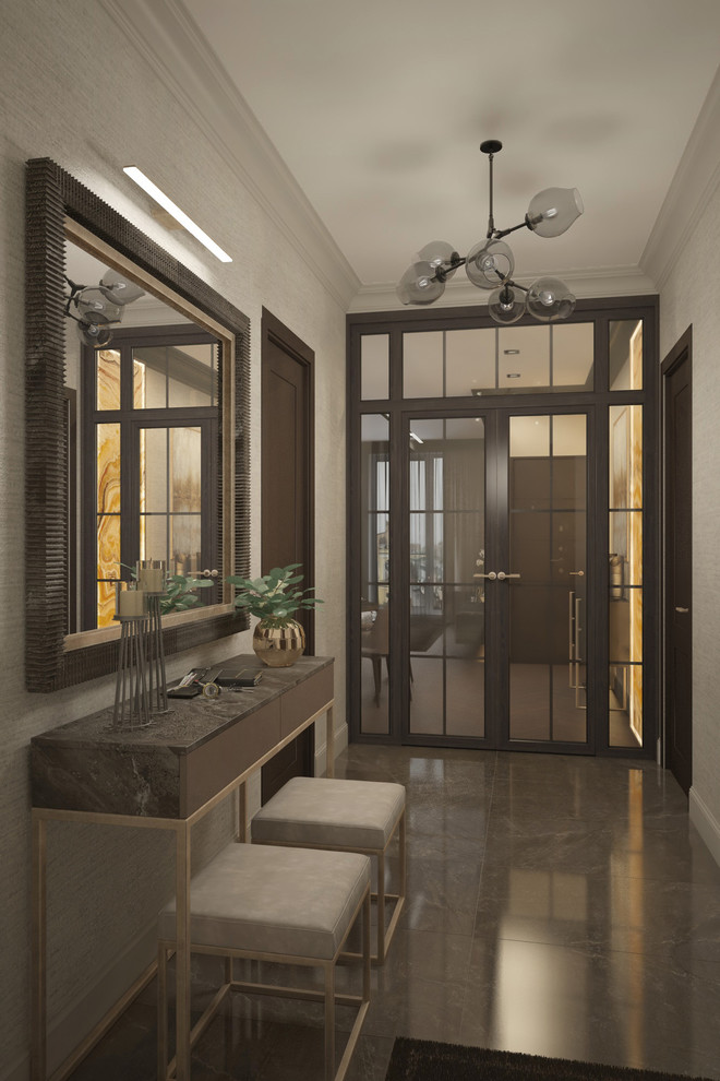 Современная квартира в темных тонах