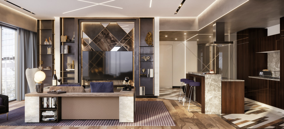 Apartments in the skyscraper «OKO»