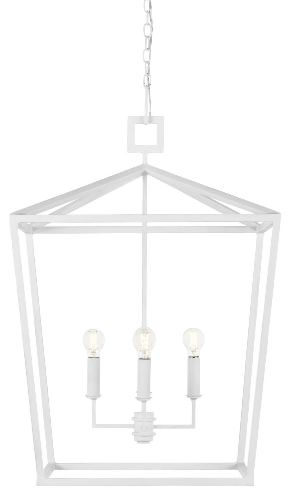 Denison White Grande Chandelier Transitional Chandeliers by
