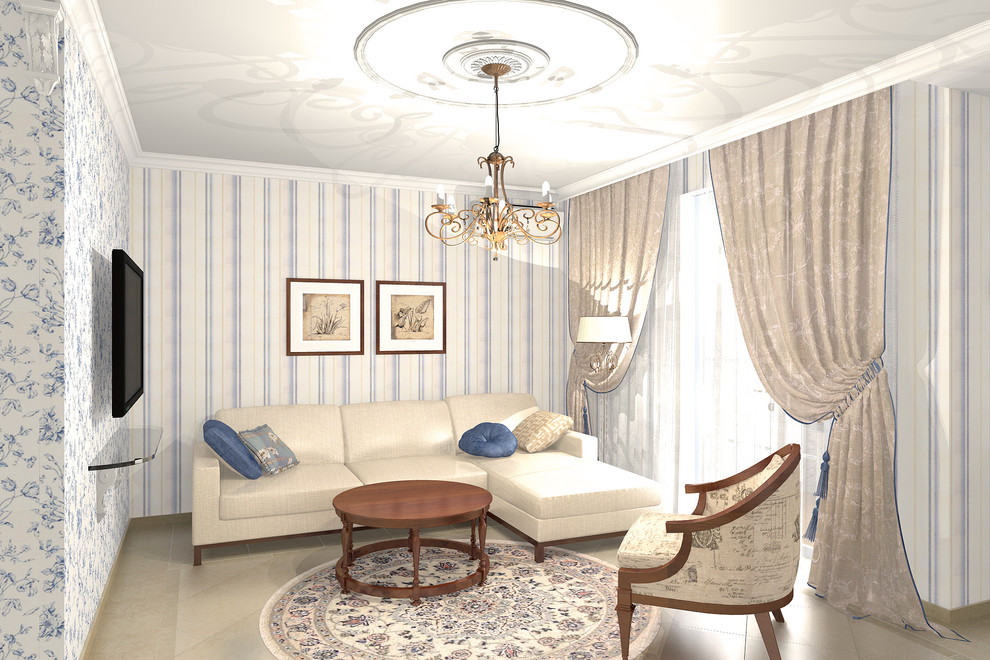 Дизайн-проект квартиры в современном классическом стиле в Волгограде